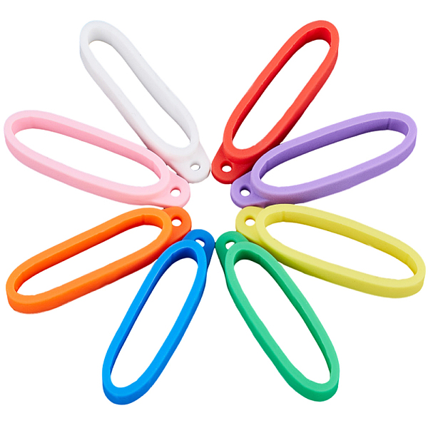 PandaHall Gorgecraft 32Pcs 8 Colors Silicone Pendant, Oval, Mixed Color, 46x14x8mm, Hole: 2mm, Inner Diameter: 36x10mm, 4pcs/color Silicone..., Multicolor
PandaHall Gorgecraft 32Pcs 8 Colors Silicone Pendant, Oval, Mixed Color, 46x14x8mm, Hole: 2mm, Inner Diameter: 36x10mm, 4pcs/color Silicone..., Multicolor