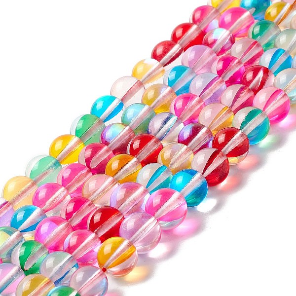 PandaHall Synthetic Moonstone Beads Strands, Round, Colorful, 8mm, Hole: 1mm, about 48pcs/strand, 14.57''~15.35''(37~39cm) Moonstone Round
PandaHall Synthetic Moonstone Beads Strands, Round, Colorful, 8mm, Hole: 1mm, about 48pcs/strand, 14.57''~15.35''(37~39cm) Moonstone Round
