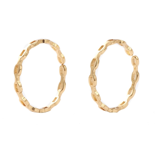 PandaHall Brass Cuff Rings, Open Rings, Long-Lasting Plated, Oval, Real 18K Gold Plated, Inner Diameter: 17mm Brass
PandaHall Brass Cuff Rings, Open Rings, Long-Lasting Plated, Oval, Real 18K Gold Plated, Inner Diameter: 17mm Brass