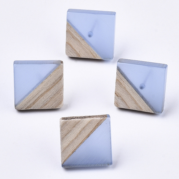 PandaHall Transparent Resin & Wood Stud Earrings, with 304 Stainless Steel Pin, Rhombus, Light Sky Blue, 17x18mm, Pin: 0.7mm Resin Rhombus
PandaHall Transparent Resin & Wood Stud Earrings, with 304 Stainless Steel Pin, Rhombus, Light Sky Blue, 17x18mm, Pin: 0.7mm Resin Rhombus