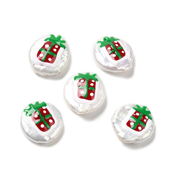 PandaHall Baroque Style Natural Keshi Pearl Beads, Christmas Theme Beads with Enamel, Flat Round, Seashell Color, Box, 17~20x15~17x4~7mm...
PandaHall Baroque Style Natural Keshi Pearl Beads, Christmas Theme Beads with Enamel, Flat Round, Seashell Color, Box, 17~20x15~17x4~7mm...