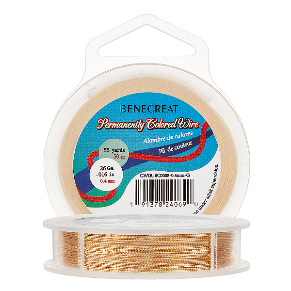PandaHall BENECREAT 26 Gauge/0.4mm Tarnish Resistant Twist Copper Wire 164 Feet/50m 3 Strands Jewelry Beading Wire for Jewelry Craft Making...
PandaHall BENECREAT 26 Gauge/0.4mm Tarnish Resistant Twist Copper Wire 164 Feet/50m 3 Strands Jewelry Beading Wire for Jewelry Craft Making...