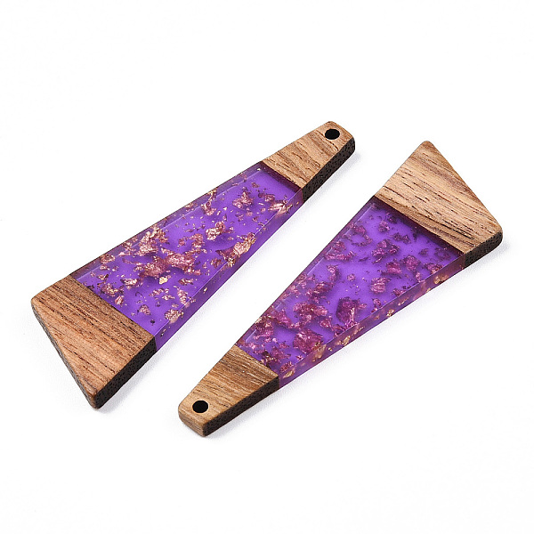 PandaHall Transparent Resin & Walnut Wood Big Pendants, with Gold Foil, Quadrilateral Charm, Dark Orchid, 60x19.5x3.5mm, Hole: 2mm...
PandaHall Transparent Resin & Walnut Wood Big Pendants, with Gold Foil, Quadrilateral Charm, Dark Orchid, 60x19.5x3.5mm, Hole: 2mm...