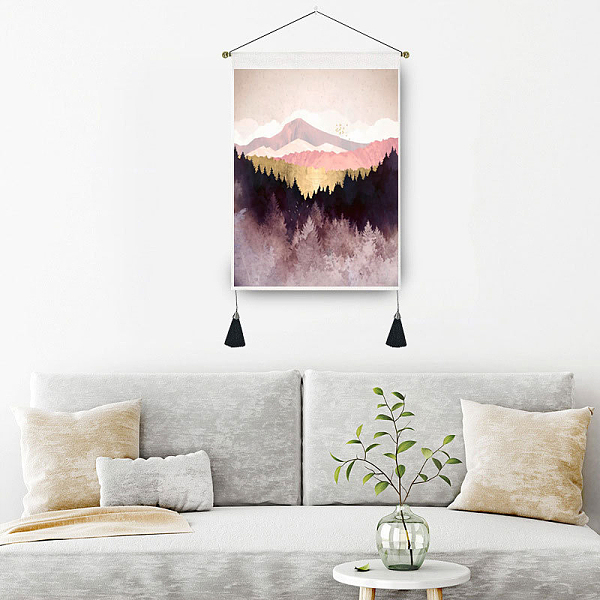 PandaHall Polyester Landscape Wall Hanging Tapestrys, for Home Decoration, with Wood Bar, Nulon Rope, Plastic Hook, Rectangle, Mountain...
PandaHall Polyester Landscape Wall Hanging Tapestrys, for Home Decoration, with Wood Bar, Nulon Rope, Plastic Hook, Rectangle, Mountain...
