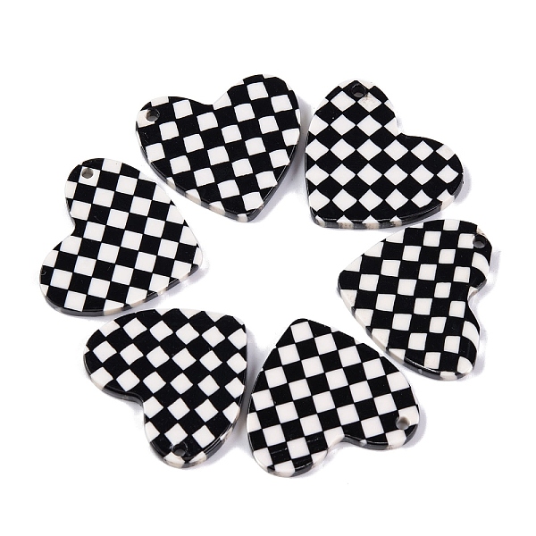 PandaHall Opaque Cellulose Acetate(Resin) Pendants, Heart Charms with Grid Pattern, Black, 24x27x2.5mm, Hole: 1.8mm Cellulose Acetate Heart...
PandaHall Opaque Cellulose Acetate(Resin) Pendants, Heart Charms with Grid Pattern, Black, 24x27x2.5mm, Hole: 1.8mm Cellulose Acetate Heart...