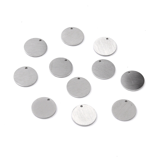PandaHall 304 Stainless Steel Pendants, Double Side Drawbench, Stamping Blank Tag, Flat Round, Stainless Steel Color, 12x1mm, Hole: 1mm 304...
PandaHall 304 Stainless Steel Pendants, Double Side Drawbench, Stamping Blank Tag, Flat Round, Stainless Steel Color, 12x1mm, Hole: 1mm 304...