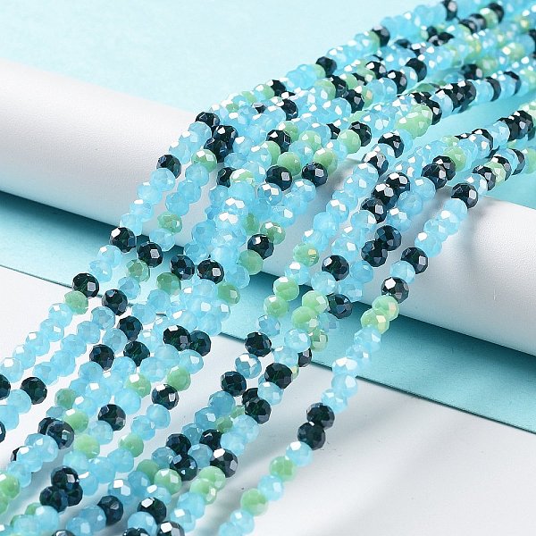 PandaHall Glass Beads Strands, Faceted, Rondelle, Steel Blue, 4x3mm, Hole: 0.4mm, about 123~127pcs/strand, 15.75~16.5 inch(40~42cm) Glass...
PandaHall Glass Beads Strands, Faceted, Rondelle, Steel Blue, 4x3mm, Hole: 0.4mm, about 123~127pcs/strand, 15.75~16.5 inch(40~42cm) Glass...