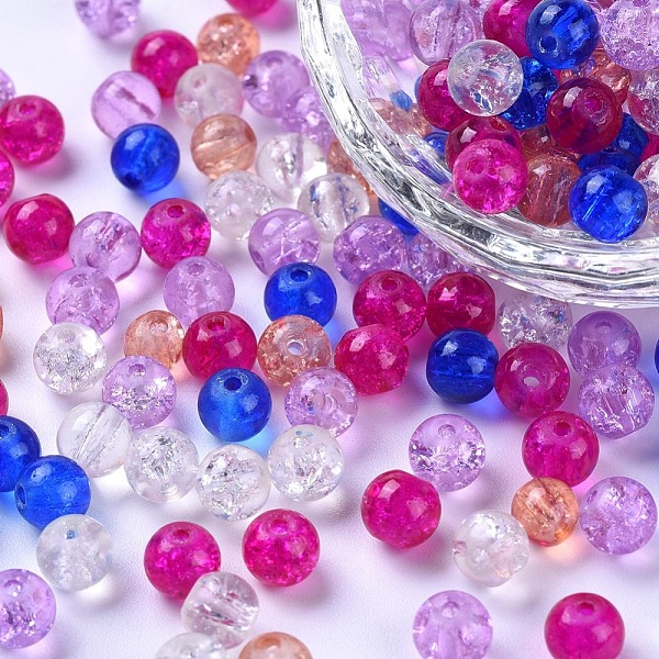 PandaHall Baking Painted Crackle Glass Beads, Lavender Garden Mix, Round, Mixed Color, 6~6.5x5.5~6mm, Hole: 1mm, about 200pcs/bag Glass..., Multicolor
PandaHall Baking Painted Crackle Glass Beads, Lavender Garden Mix, Round, Mixed Color, 6~6.5x5.5~6mm, Hole: 1mm, about 200pcs/bag Glass..., Multicolor
