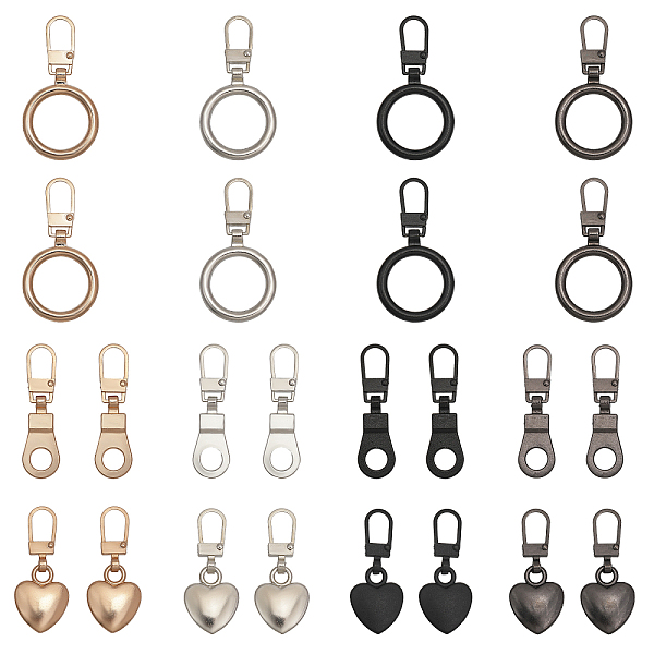 PandaHall CHGCRAFT 24Pcs 12 Style Zinc Alloy Zipper Puller, Garment Accessories, Mixed Shapes, Mixed Color, 39.5~44mm, Hole: 9x7mm...
PandaHall CHGCRAFT 24Pcs 12 Style Zinc Alloy Zipper Puller, Garment Accessories, Mixed Shapes, Mixed Color, 39.5~44mm, Hole: 9x7mm...