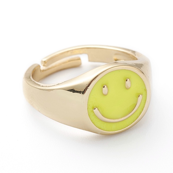 PandaHall Adjustable Brass Enamel Finger Rings, Long-Lasting Plated, Smiling Face, Real 18K Gold Plated, Green Yellow, US Size 7 1/4(17.5mm)...
PandaHall Adjustable Brass Enamel Finger Rings, Long-Lasting Plated, Smiling Face, Real 18K Gold Plated, Green Yellow, US Size 7 1/4(17.5mm)...