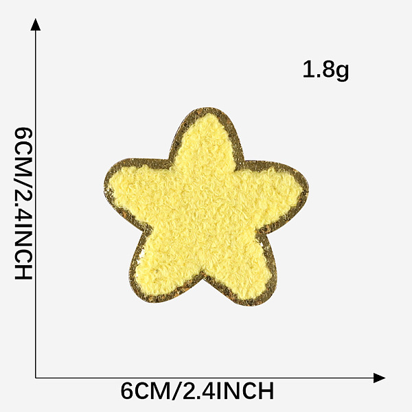 PandaHall Towel Embroidery Style Cloth Iron on/Sew on Patches, Appliques, Badges, for Clothes, Dress, Hat, Jeans, DIY Decorations, Star..., Yellow
PandaHall Towel Embroidery Style Cloth Iron on/Sew on Patches, Appliques, Badges, for Clothes, Dress, Hat, Jeans, DIY Decorations, Star..., Yellow