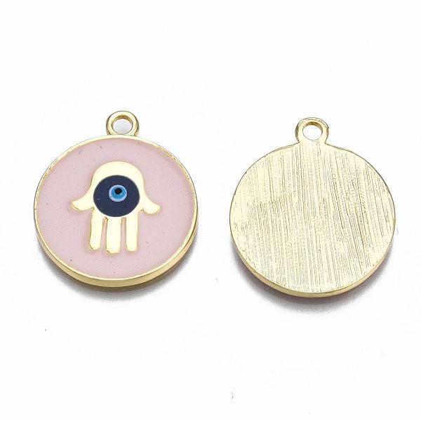 PandaHall Alloy Enamel Pendants, Real 16K Gold Plated, Cadmium Free & Nickel Free & Lead Free, Flat Round with Hamsa Hand/Hand of..., Red
PandaHall Alloy Enamel Pendants, Real 16K Gold Plated, Cadmium Free & Nickel Free & Lead Free, Flat Round with Hamsa Hand/Hand of..., Red