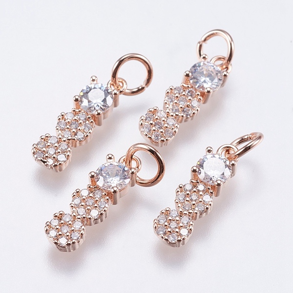 PandaHall Brass Micro Pave Cubic Zirconia Pendants, Cadmium Free & Lead Free, Real Rose Gold Plated, 15x4x3mm, Hole: 3mm Brass+Cubic..., Clear
PandaHall Brass Micro Pave Cubic Zirconia Pendants, Cadmium Free & Lead Free, Real Rose Gold Plated, 15x4x3mm, Hole: 3mm Brass+Cubic..., Clear