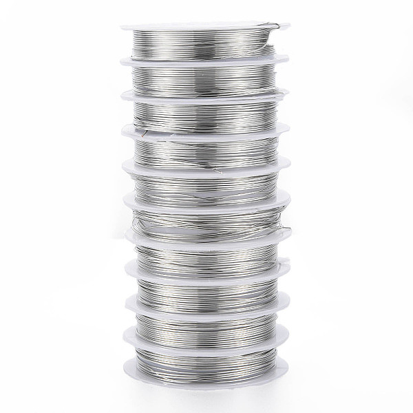 PandaHall Round Copper Jewelry Wire, Platinum, 20 Gauge, 0.8mm, about 9.84 Feet(3m)/roll, 10 rolls/group Copper Round Silver
PandaHall Round Copper Jewelry Wire, Platinum, 20 Gauge, 0.8mm, about 9.84 Feet(3m)/roll, 10 rolls/group Copper Round Silver
