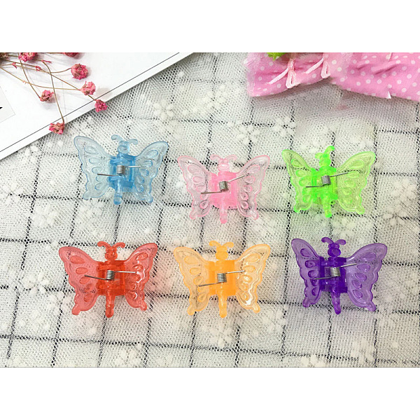 PandaHall Transparent Plastic Claw Hair Clips, Butterfly, for Girls and Women, Mixed Color, 31.5x38.5x16.5mm Plastic Multicolor
PandaHall Transparent Plastic Claw Hair Clips, Butterfly, for Girls and Women, Mixed Color, 31.5x38.5x16.5mm Plastic Multicolor