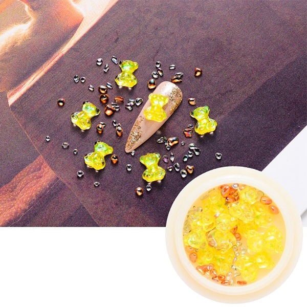 PandaHall Nail Art Decoration Accessories, with Resin Cabochons and Glass No Hole Beads, Chip & Bear, Yellow, 10x8x4mm & 0.5~4x0.5~2x0.5~2mm...
PandaHall Nail Art Decoration Accessories, with Resin Cabochons and Glass No Hole Beads, Chip & Bear, Yellow, 10x8x4mm & 0.5~4x0.5~2x0.5~2mm...