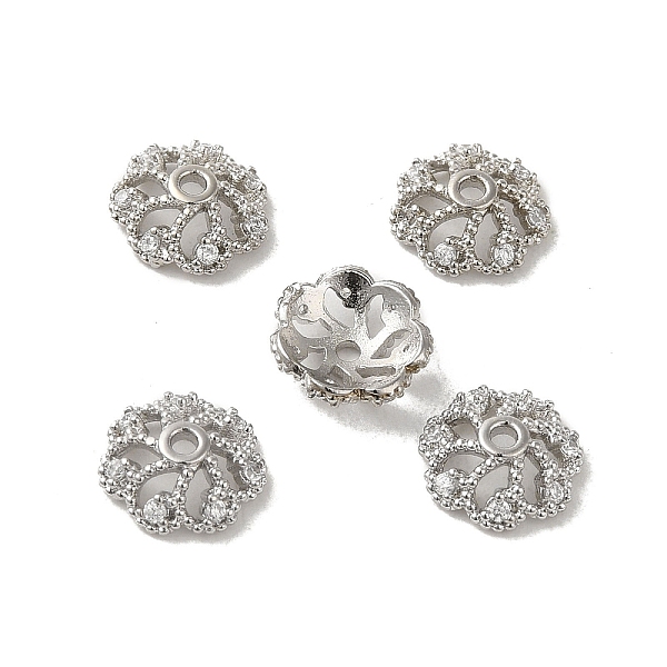 PandaHall Rack Plating Brass Beads Caps, with Clear Cubic Zirconia, Long-Lasting Plated, Lead Free & Cadmium Free, Flower, Platinum, 8x8x3mm...
PandaHall Rack Plating Brass Beads Caps, with Clear Cubic Zirconia, Long-Lasting Plated, Lead Free & Cadmium Free, Flower, Platinum, 8x8x3mm...
