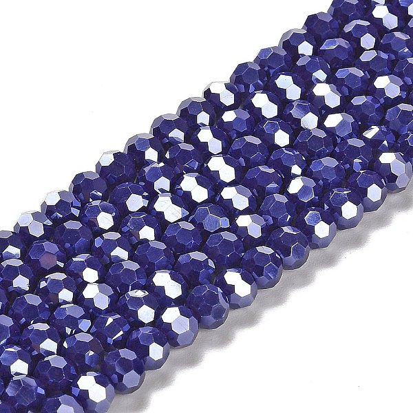 PandaHall Electroplate Opaque Glass Beads Strands, Faceted(32 Facets), Pearl Luster Plated, Round, Dark Slate Blue, 6mm, Hole: 1mm, about...
PandaHall Electroplate Opaque Glass Beads Strands, Faceted(32 Facets), Pearl Luster Plated, Round, Dark Slate Blue, 6mm, Hole: 1mm, about...