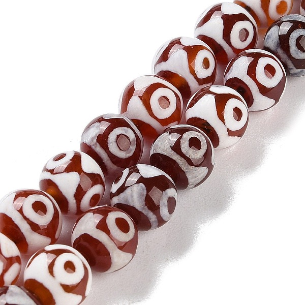 PandaHall Natural Tibetan 3-Eye dZi Agate Beads Strands, Round, Dyed & Heated, FireBrick, 10mm, Hole: 1mm, about 30~38pcs/strand..., Red
PandaHall Natural Tibetan 3-Eye dZi Agate Beads Strands, Round, Dyed & Heated, FireBrick, 10mm, Hole: 1mm, about 30~38pcs/strand..., Red