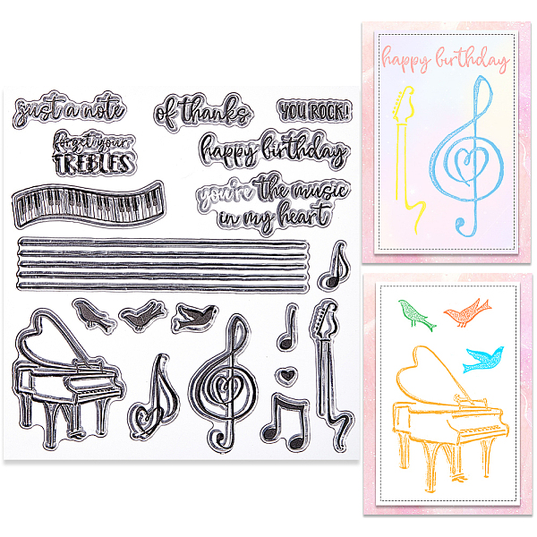 PandaHall CRASPIRE Musical Note Clear Stamps Piano Birds Stave Words Reusable Retro Transparent Silicone Stamp Seals for Journaling Card...
PandaHall CRASPIRE Musical Note Clear Stamps Piano Birds Stave Words Reusable Retro Transparent Silicone Stamp Seals for Journaling Card...