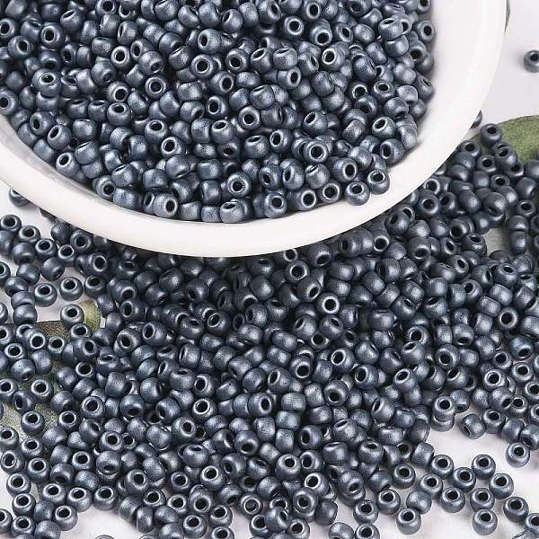 PandaHall MIYUKI Round Rocailles Beads, Japanese Seed Beads, 8/0, (RR2001) Matte Gunmetal, 3mm, Hole: 1mm, about 422~455pcs/10g Glass Black
PandaHall MIYUKI Round Rocailles Beads, Japanese Seed Beads, 8/0, (RR2001) Matte Gunmetal, 3mm, Hole: 1mm, about 422~455pcs/10g Glass Black