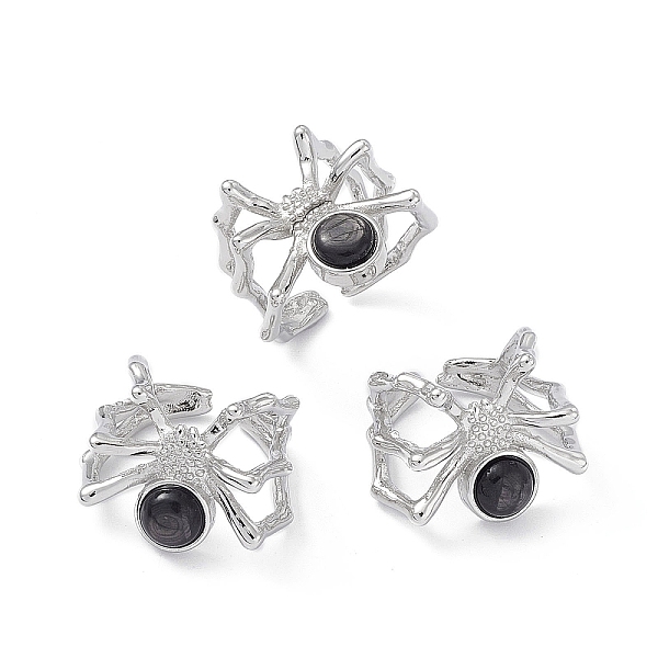 PandaHall Spider Natural Hypersthene Cuff Rings, Platinum Tone Brass Open Rings for Women, 4.5~22mm, Inner Diameter: US Size 7 1/4(17.5mm)...
PandaHall Spider Natural Hypersthene Cuff Rings, Platinum Tone Brass Open Rings for Women, 4.5~22mm, Inner Diameter: US Size 7 1/4(17.5mm)...