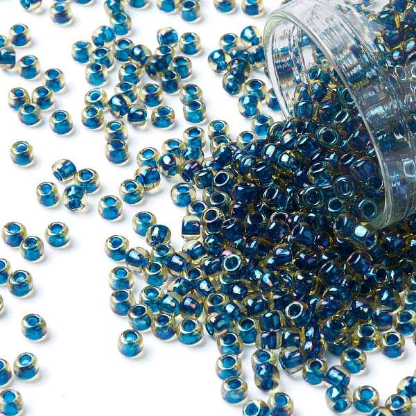 PandaHall TOHO Round Seed Beads, Japanese Seed Beads, (929) Inside Color AB Light Yellow/Capri Lined, 8/0, 3mm, Hole: 1mm, about 1110pcs/50g...
PandaHall TOHO Round Seed Beads, Japanese Seed Beads, (929) Inside Color AB Light Yellow/Capri Lined, 8/0, 3mm, Hole: 1mm, about 1110pcs/50g...