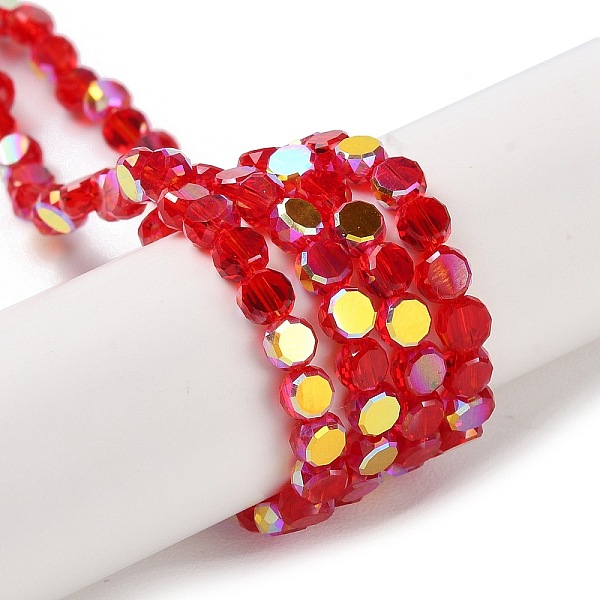 PandaHall Transparent Electroplate Glass Beads Strands, AB Color Plated, Faceted, Flat Round, Crimson, 4x4x2.5mm, Hole: 1.1mm, about..., Pink
PandaHall Transparent Electroplate Glass Beads Strands, AB Color Plated, Faceted, Flat Round, Crimson, 4x4x2.5mm, Hole: 1.1mm, about..., Pink