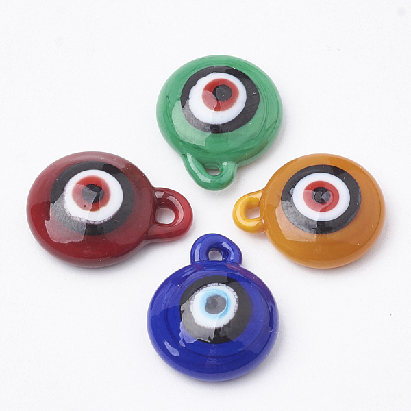 PandaHall Handmade Lampwork Pendants, Evil Eye, Mixed Color, 19x15x6mm, Hole: 2mm Lampwork Evil Eye Multicolor
PandaHall Handmade Lampwork Pendants, Evil Eye, Mixed Color, 19x15x6mm, Hole: 2mm Lampwork Evil Eye Multicolor