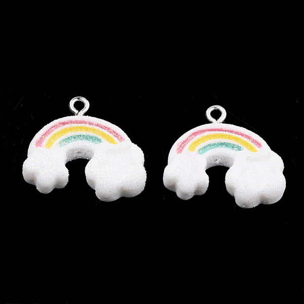 PandaHall Resin Pendants, with Glitter Powder and Iron Findings, Rainbow, Platinum, Colorful, 23x21.5x5.5mm, Hole: 1.5mm Iron+Resin Rainbow
PandaHall Resin Pendants, with Glitter Powder and Iron Findings, Rainbow, Platinum, Colorful, 23x21.5x5.5mm, Hole: 1.5mm Iron+Resin Rainbow