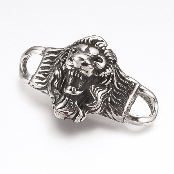PandaHall 304 Stainless Steel Links connectors, Lion Head, Antique Silver, 49x29x18mm, Hole: 7x6.5mm 304 Stainless Steel Lion
PandaHall 304 Stainless Steel Links connectors, Lion Head, Antique Silver, 49x29x18mm, Hole: 7x6.5mm 304 Stainless Steel Lion