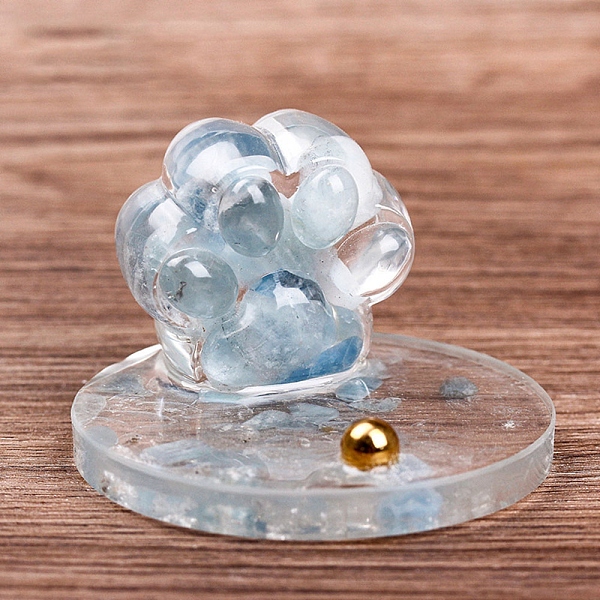 PandaHall Resin Paw Print Mobile Phone Holder, with Natural Aquamarine Chips inside for Home Office Decorations, 80x58mm Aquamarine Paw...
PandaHall Resin Paw Print Mobile Phone Holder, with Natural Aquamarine Chips inside for Home Office Decorations, 80x58mm Aquamarine Paw...
