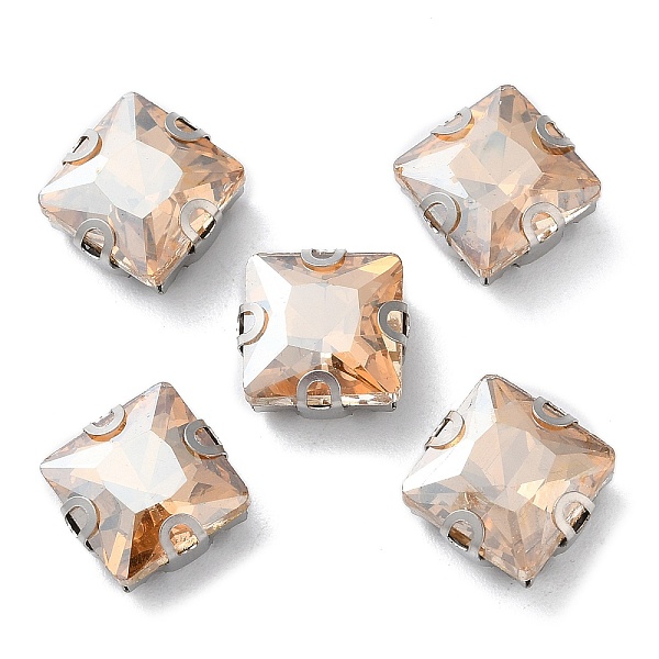 PandaHall Square Sew on Rhinestone, Multi-strand Links, Glass Rhinestone, with Stainless Steel Prong Settings, Garments Accessories, Faceted..., Brown
PandaHall Square Sew on Rhinestone, Multi-strand Links, Glass Rhinestone, with Stainless Steel Prong Settings, Garments Accessories, Faceted..., Brown