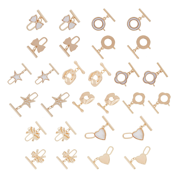 PandaHall DICOSMETIC 14 Sets 7 Style Mixed Shape Brass Toggle Clasps, Real 18K Gold Plated, 14sets/box Brass Mixed Shapes
PandaHall DICOSMETIC 14 Sets 7 Style Mixed Shape Brass Toggle Clasps, Real 18K Gold Plated, 14sets/box Brass Mixed Shapes