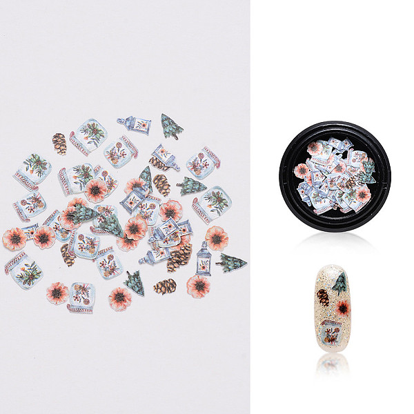 PandaHall Paper Cabochons for Christmas, Nail Art Decorations, Mixed Shapes, Floral Pattern, 3~8x2~6x0.1mm, about 50pcs/box Paper Flower..., Multicolor
PandaHall Paper Cabochons for Christmas, Nail Art Decorations, Mixed Shapes, Floral Pattern, 3~8x2~6x0.1mm, about 50pcs/box Paper Flower..., Multicolor