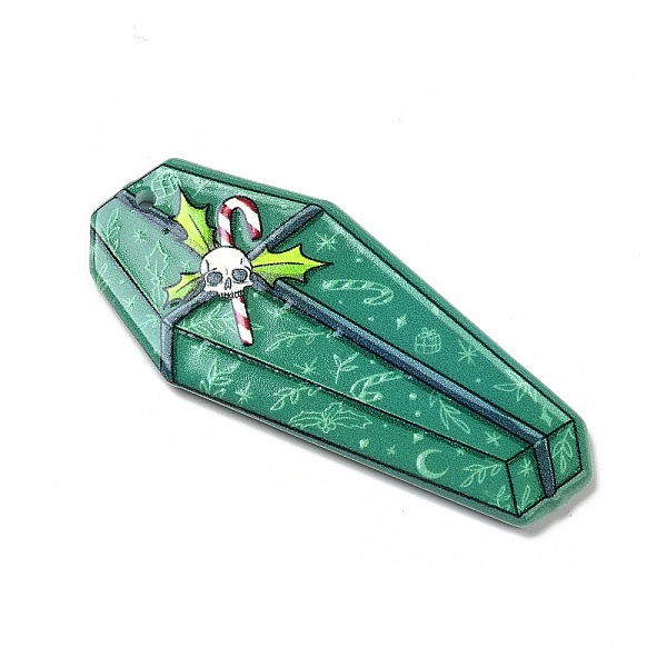 PandaHall Printed Acrylic Pendants, for Christmas, Coffin Charm, Skull Pattern, 52x25x2.5mm, Hole: 1.8mm Acrylic Skull Green
PandaHall Printed Acrylic Pendants, for Christmas, Coffin Charm, Skull Pattern, 52x25x2.5mm, Hole: 1.8mm Acrylic Skull Green