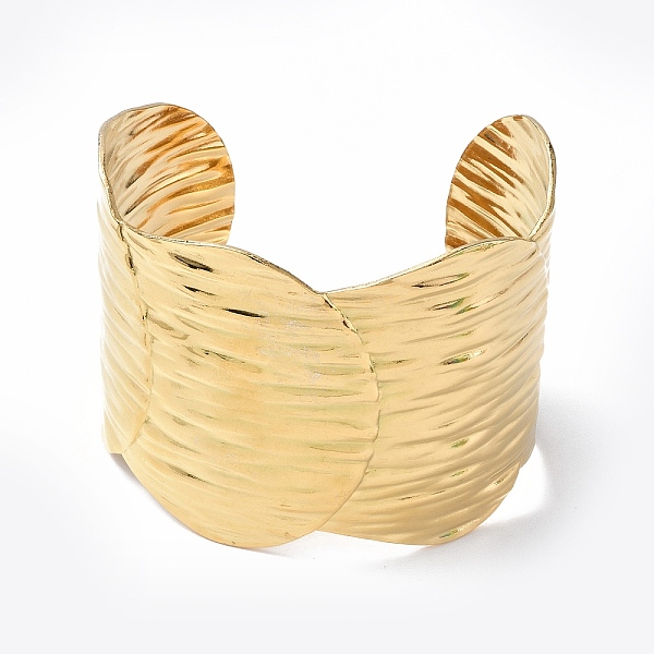 PandaHall Ion Plating(IP) 304 Stainless Steel Wide Open Cuff Bangle for Women, Real 18K Gold Plated, Inner Diameter: 2-1/8x2-1/2 inch...
PandaHall Ion Plating(IP) 304 Stainless Steel Wide Open Cuff Bangle for Women, Real 18K Gold Plated, Inner Diameter: 2-1/8x2-1/2 inch...