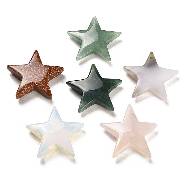 PandaHall Natural & Synthetic Mixed Gemstone Cabochons, Star, 32.5~33x34.5~35x8m~9m Mixed Stone Star
PandaHall Natural & Synthetic Mixed Gemstone Cabochons, Star, 32.5~33x34.5~35x8m~9m Mixed Stone Star