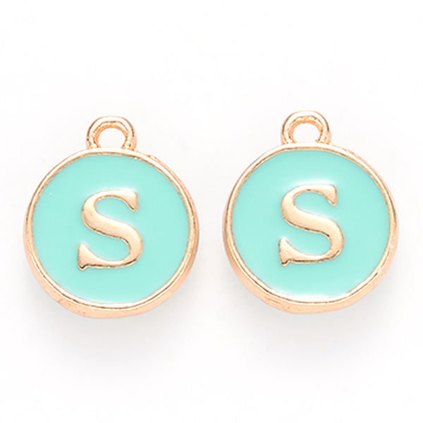 PandaHall Golden Plated Alloy Enamel Charms, Cadmium Free & Lead Free, Enamelled Sequins, Flat Round with Letter, Turquoise, Letter.S..., Green
PandaHall Golden Plated Alloy Enamel Charms, Cadmium Free & Lead Free, Enamelled Sequins, Flat Round with Letter, Turquoise, Letter.S..., Green