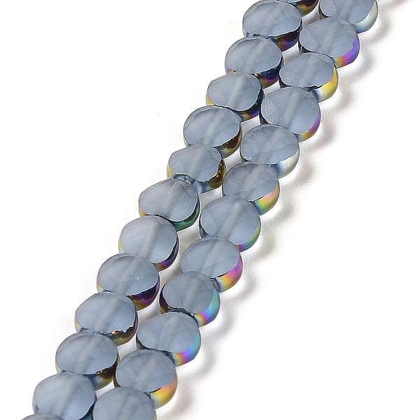 PandaHall Electroplate Frosted Glass Beads Strands, Rainbow Plated Edge Beads , Faceted Flat Round, Light Steel Blue, 5~6x6~6.5x3.5~4mm...
PandaHall Electroplate Frosted Glass Beads Strands, Rainbow Plated Edge Beads , Faceted Flat Round, Light Steel Blue, 5~6x6~6.5x3.5~4mm...