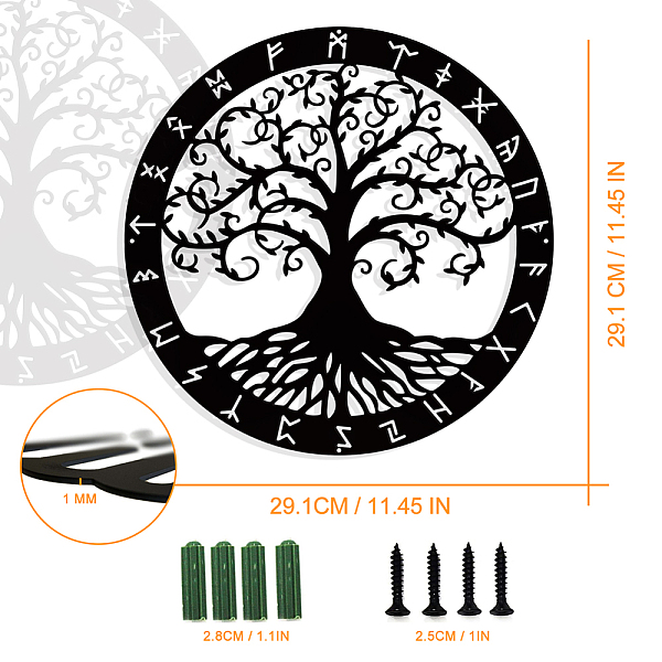 PandaHall Iron Wall Art Decorations, for Front Porch, Living Room, Kitchen, Matte Style, Tree of Life Pattern, 291x1mm Iron Tree of Life
PandaHall Iron Wall Art Decorations, for Front Porch, Living Room, Kitchen, Matte Style, Tree of Life Pattern, 291x1mm Iron Tree of Life