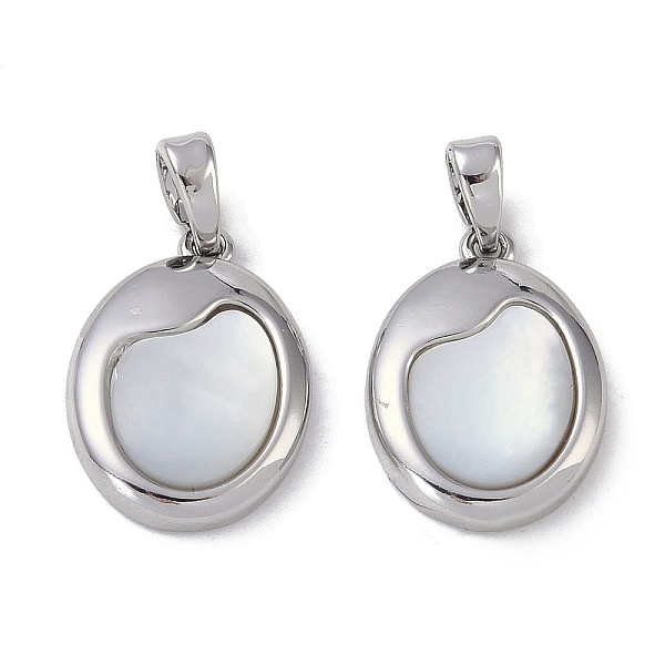 PandaHall Brass Pave Shell Pendants, Oval Charms, Platinum, 16.5x12x4mm, Hole: 2x4.5mm Shell Oval
PandaHall Brass Pave Shell Pendants, Oval Charms, Platinum, 16.5x12x4mm, Hole: 2x4.5mm Shell Oval
