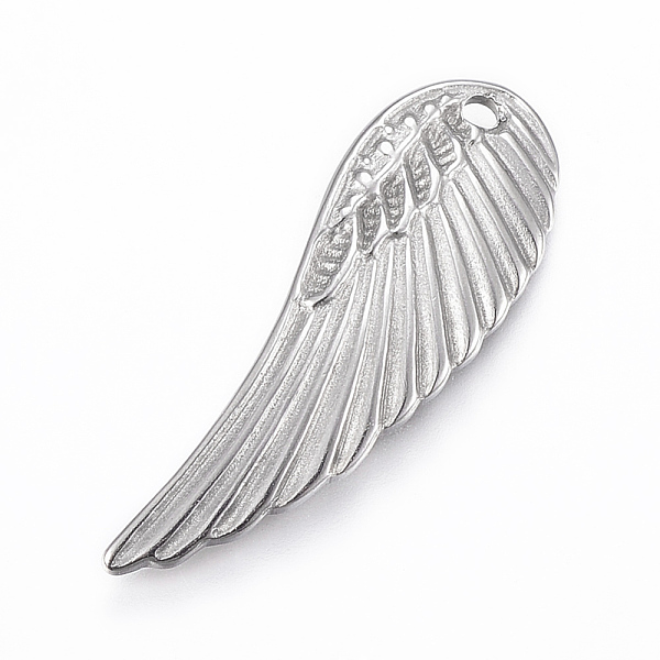 PandaHall 304 Stainless Steel Pendants, Wing, Stainless Steel Color, 31.5x11x1.5mm, Hole: 1.5mm 304 Stainless Steel Wing
PandaHall 304 Stainless Steel Pendants, Wing, Stainless Steel Color, 31.5x11x1.5mm, Hole: 1.5mm 304 Stainless Steel Wing
