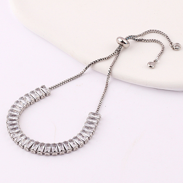 PandaHall Tennis Bracelet, Platinum Brass Link Chains Slider Bracelet for Women, Clear, No Size Brass Clear
PandaHall Tennis Bracelet, Platinum Brass Link Chains Slider Bracelet for Women, Clear, No Size Brass Clear