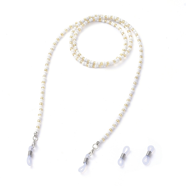 PandaHall Eyeglasses Chains, Neck Strap for Eyeglasses, with Alloy Lobster Claw Clasps, Glass Seed Beads and Rubber Loop Ends, White, 30.7...
PandaHall Eyeglasses Chains, Neck Strap for Eyeglasses, with Alloy Lobster Claw Clasps, Glass Seed Beads and Rubber Loop Ends, White, 30.7...