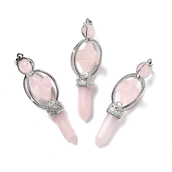PandaHall Natural Rose Quartz Big Pendants, Eco-Friendly Brass Finding, Platinum, Cadmium Free & Lead Free, Sceptre, 61x24mm, Hole: 7x4.5mm...
PandaHall Natural Rose Quartz Big Pendants, Eco-Friendly Brass Finding, Platinum, Cadmium Free & Lead Free, Sceptre, 61x24mm, Hole: 7x4.5mm...