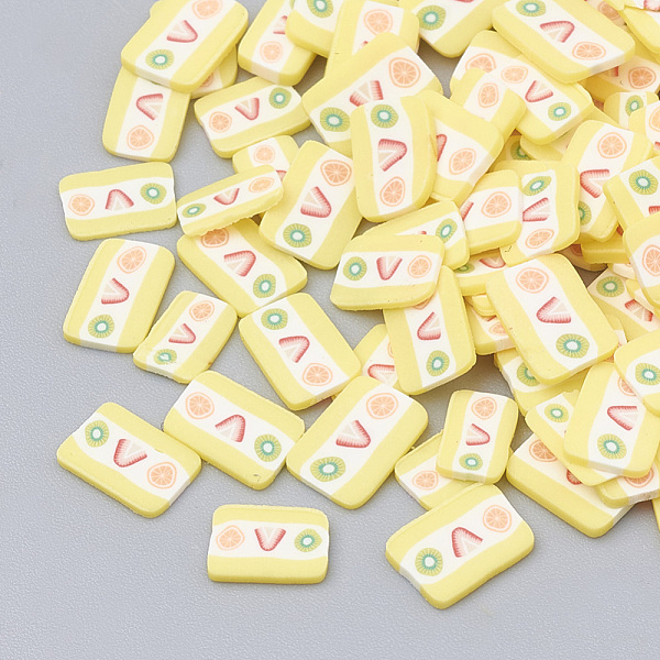 PandaHall Handmade Polymer Clay Nail Art Decoration, Fashion Nail Care, No Hole, Food, Cake, Yellow, 4~9x3~7x0.1~3mm Polymer Clay Food...
PandaHall Handmade Polymer Clay Nail Art Decoration, Fashion Nail Care, No Hole, Food, Cake, Yellow, 4~9x3~7x0.1~3mm Polymer Clay Food...