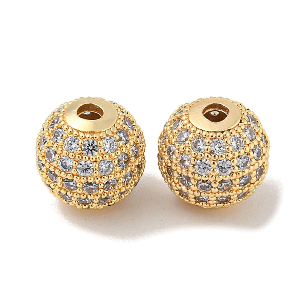 PandaHall Brass Micro Pave Clear Cubic Zirconia Beads, Round, Real 18K Gold Plated, 10x9.5mm, Hole: 2mm Brass+Cubic Zirconia
PandaHall Brass Micro Pave Clear Cubic Zirconia Beads, Round, Real 18K Gold Plated, 10x9.5mm, Hole: 2mm Brass+Cubic Zirconia