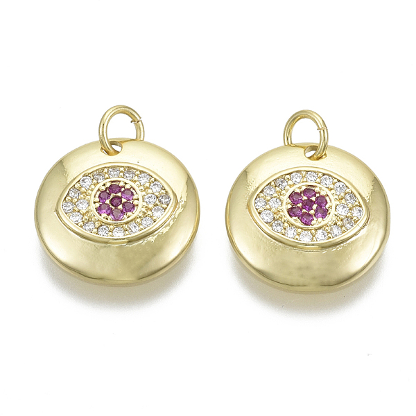 PandaHall Brass Micro Pave Cubic Zirconia Pendants, with Jump Ring, Flat Round with Eye, Nickel Free, Real 16K Gold Plated, Colorful, 15x3mm...
PandaHall Brass Micro Pave Cubic Zirconia Pendants, with Jump Ring, Flat Round with Eye, Nickel Free, Real 16K Gold Plated, Colorful, 15x3mm...