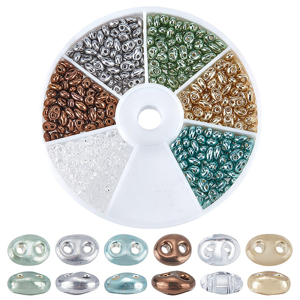 PandaHall 30G 6 Colors Colours Luster Czech Glass Seed Beads, Metallic Colours, 2-Hole, Oval, Mixed Color, 5x3.5x2.5mm, Hole: 0.9mm..., Multicolor
PandaHall 30G 6 Colors Colours Luster Czech Glass Seed Beads, Metallic Colours, 2-Hole, Oval, Mixed Color, 5x3.5x2.5mm, Hole: 0.9mm..., Multicolor